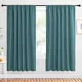 NICETOWN Bedroom Window Curtain Panels, Sea Teal, 2 Panels, 62 in x 72 in by NICETOWN