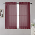 OWENIE Sheer Curtains, 2 Panels, Cafe Curtains by OWENIE
