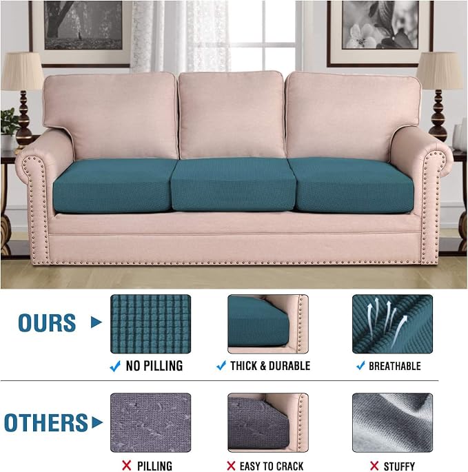 H.VERSAILTEX Super Stretch Individual Seat Sofa Covers Couch cushion covers - Image 2
