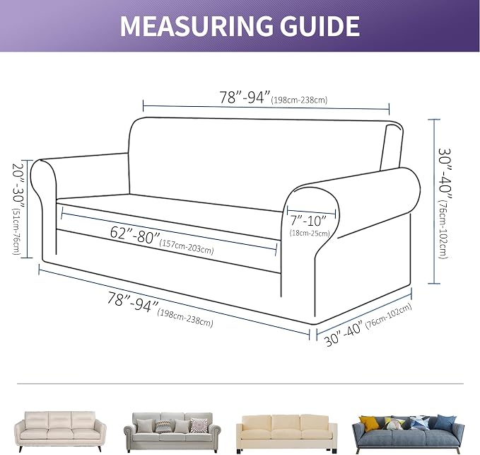 Joccun Stretch Couch Cover Slipcovers, 1-Piece Sofa Covers - Image 2
