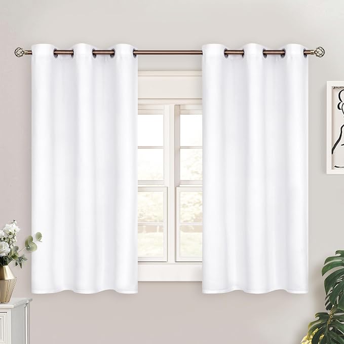 BGment White Curtains 45 Inches Length by BGment