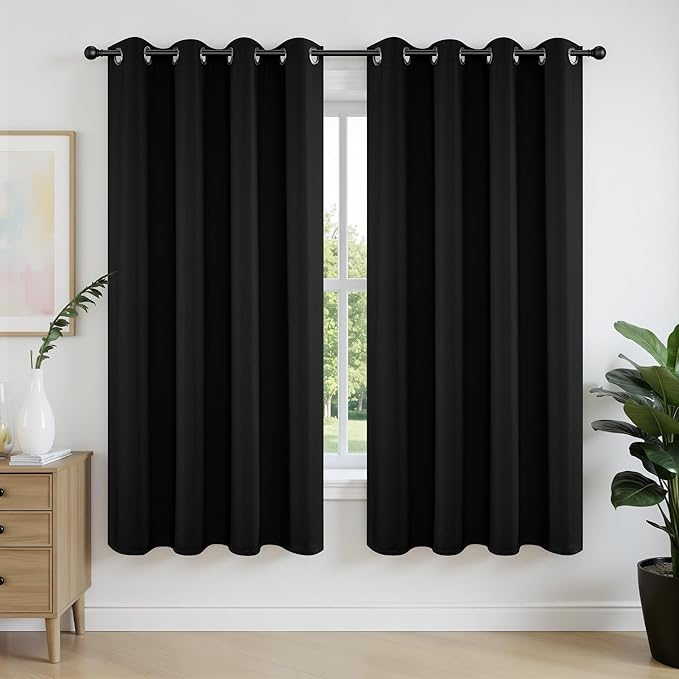 Joydeco Blackout Curtains 72 Inch Length 2 Panels Set, Thermal Insulated Long by JOYDECO