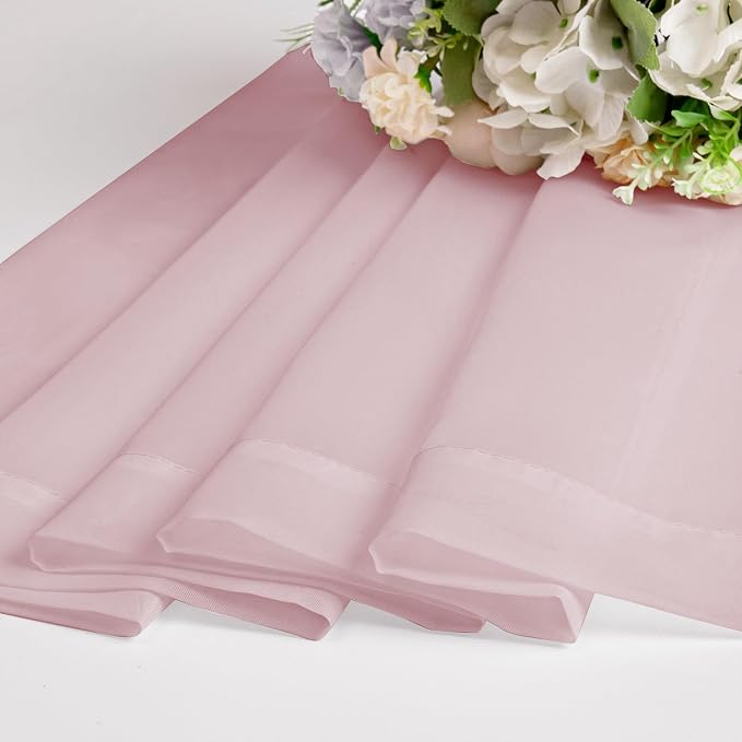 Chyhomenyc Blush Pink Sheer Valances - Image 8
