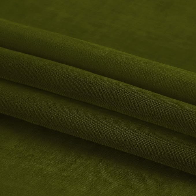 DWCN Olive Green Sheer Curtains - Image 6