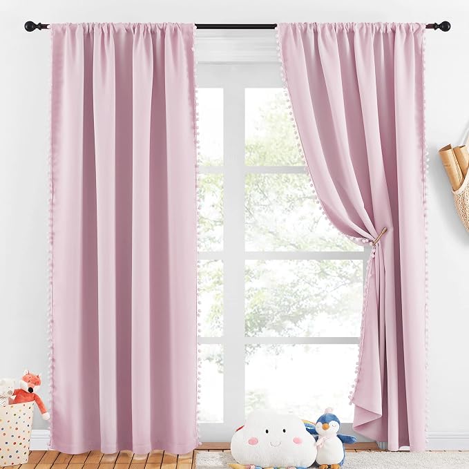 NICETOWN Pom Pom Blackout Curtains - Image 2