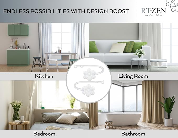 RTZEN Decorative Metal Curtain Tiebacks - Image 5