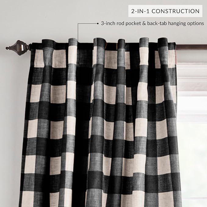 Elrene Home Fashions Farmhouse Living Grainger Buffalo-Check Room Darkening - Image 2