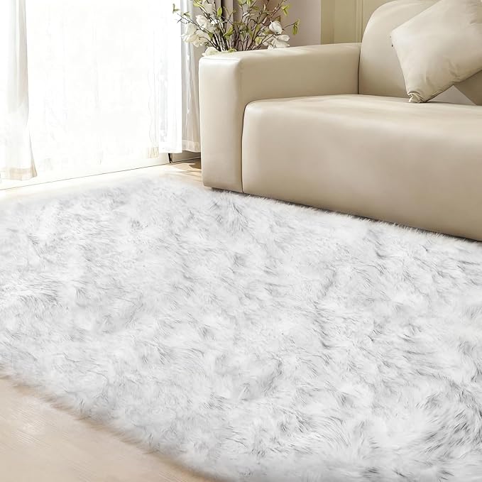 ORINOVA Gray and White Area Rug 6x9 Rugs by ORINOVA