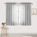DWCN Grey Sheer Curtains Semi Transparent Voile Rod Pocket Curtains by DWCN
