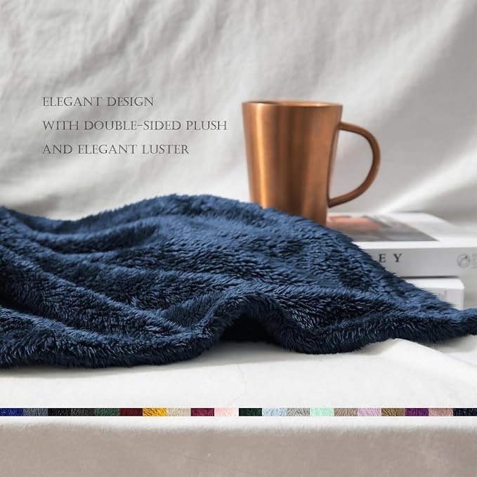 Exclusivo Mezcla Plush Fuzzy Fleece Bed Blanket Twin Size, Super Soft, Fluffy - Image 5