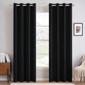 MIULEE Linen Texture 90 Inches Curtains by MIULEE