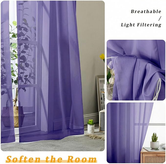 Gwine Sheer Curtains 84 Inches Long - Image 5