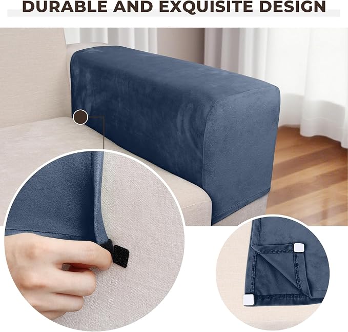 Couch Arm Covers 2 Pcs Sofa Armrest Covers Stretch Couch, Armrest Cover - Image 3