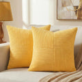 Fancy Homi 2 Packs Yellow Euro Decorative Throw Pillow Covers 26x26 Inch by Fancy+Homi