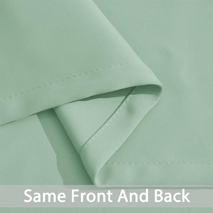 Yakamok Light Sage Green Blackout Curtains 63 Inches Length - Image 4