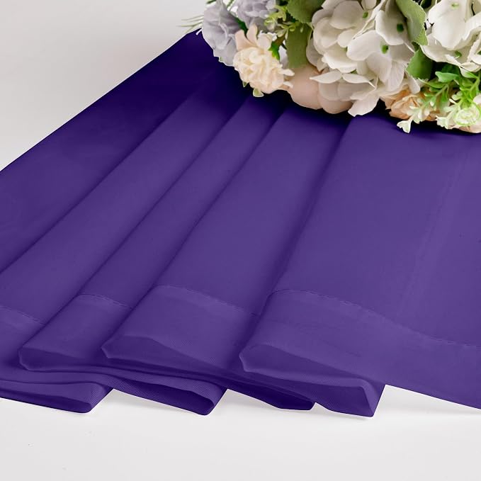 OWENIE Purple Sheer Curtains, Sheer Curtains 84 inch Length 2 Panels Set - Image 5