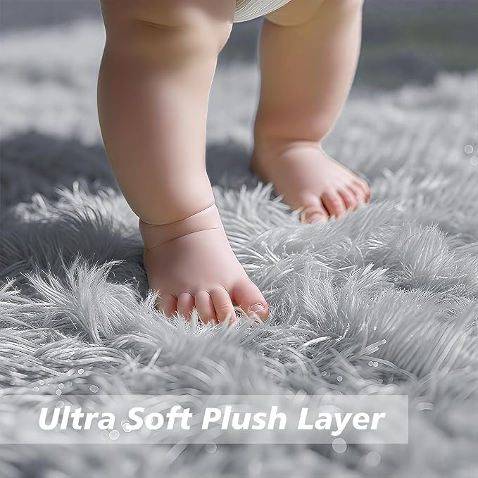 8x10 Fluffy Area Rugs for Living Room, Shag Area Rug for Bedroom - Image 2
