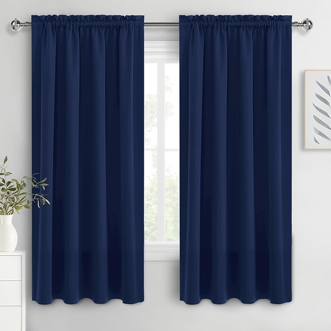 DWCN Navy Blue Blackout Curtains by DWCN