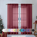 Aiyufeng Sheer Voile Window Treatment Rod Pocket Curtain Panels by Aiyufeng
