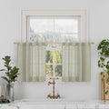LAMIT Sage Grey Linen Curtains 24 Inch Length by LAMIT