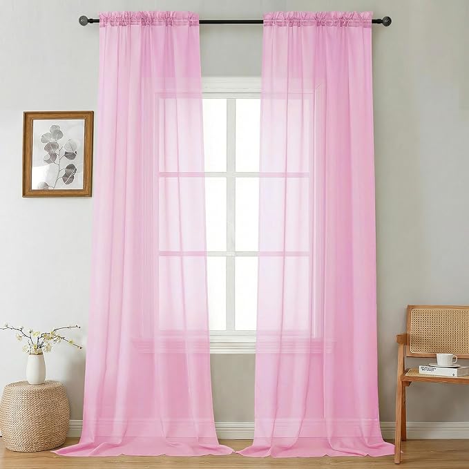 Gwine Extra Long Sheer Curtains 108 Inches Long by Gwine