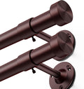 YaFex 2 Pack Heavy Duty Curtain Rods 32-90 Inch, 1 Inch Bronze Adjustable by YaFex