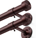 YaFex 2 Pack Heavy Duty Curtain Rods 32-60 Inch, 1 Inch Adjustable Curtain Rod by YaFex
