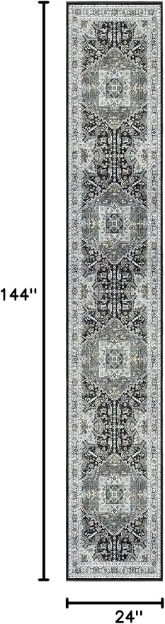 Madane Runner Rugs 2x12 Extra Long, Washable Non-Slip Hallway Runner Rug - Image 2