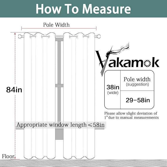Yakamok Black Room Darkening Grommet Window Drapes Blackout Curtains Thermal - Image 7