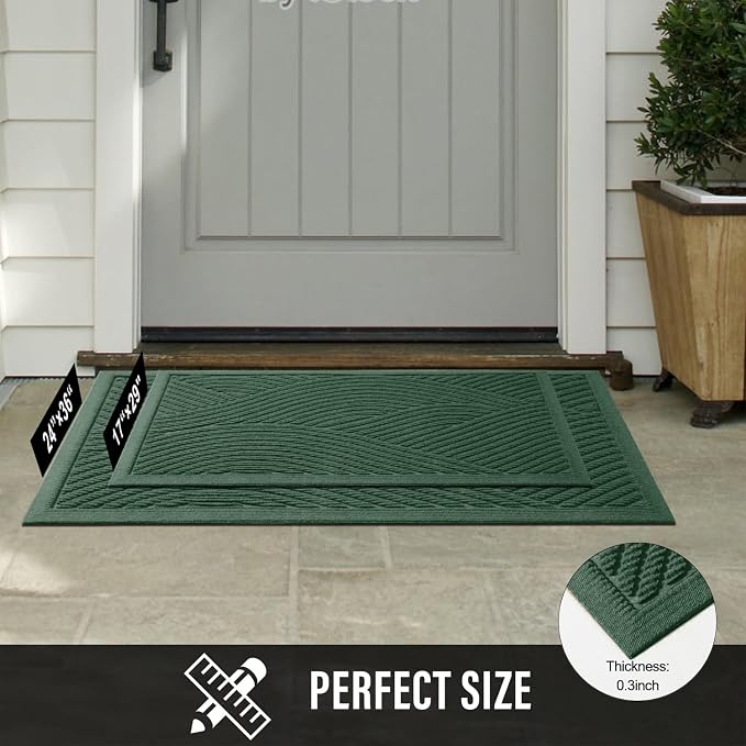 HIYARD Sturdy Front Door Mat, Absorbent Muddy Dirt Resist Welcome Door Mats - Image 6
