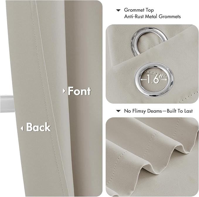 MIULEE Natural Blackout Curtains - Image 4
