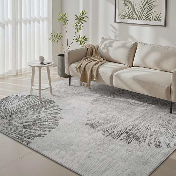 4x6 Rug Small Non Slip Area Rug Ultra Soft Machine Washable Low Pile Modern by AMOAMI