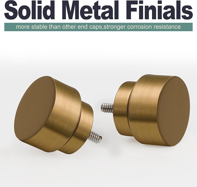 Lootkell Warm Gold Curtain Rods - Image 2