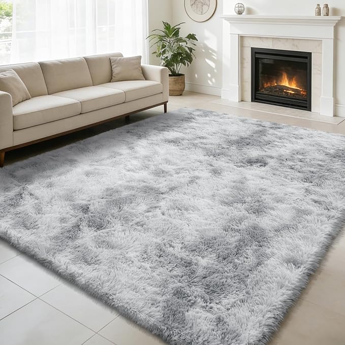 Shag Area Rug for Bedroom 4x6, Fluffy Area Rugs for Living Room, Soft Fuzzy Rug by yulidayang