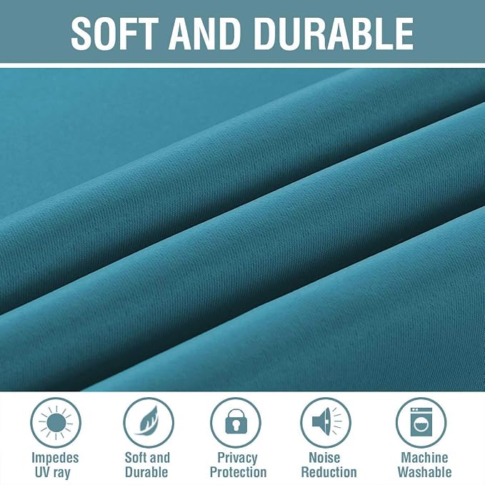 H.VERSAILTEX Blackout Curtains Drapes 63 Inch Length - Image 4