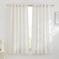NICETOWN Semi Sheer Curtains 72 inches Long Linen Blend, Rod Pocket & Back Tab by NICETOWN