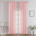 Chyhomenyc Blush Pink Sheer Curtains 96 Inch Length 2 Panels Set, Light by Chyhomenyc