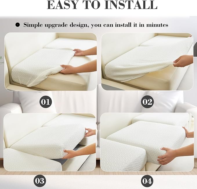Couch Covers for 3 Cushion Sofa Pet Friendly Couch Cushion Covers Universal - Image 6