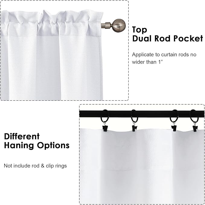OWENIE Bob 1 PCS White Valances - Image 5
