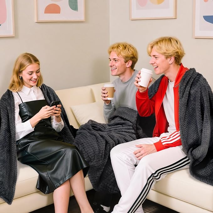 4 Pack Fleece Throw Blankets 50x60 Inches - Image 2