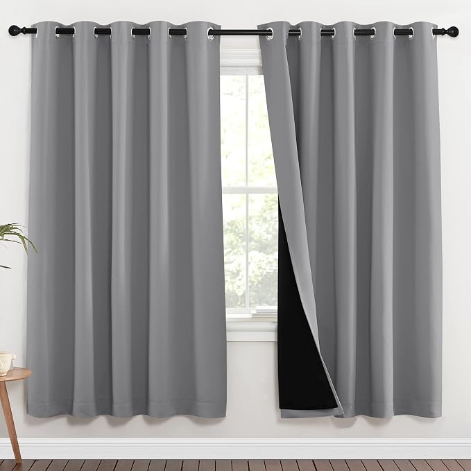 NICETOWN Full Shade Curtain Panels, Pair of Energy Smart & Noise Blocking Out - Image 2