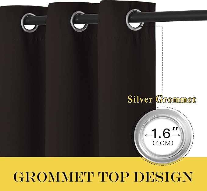 NICETOWN Bedroom Curtain Room Darkening Drapery 102 inches Length - Image 6