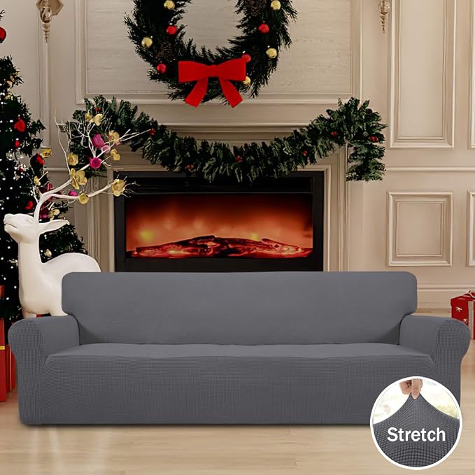 Easy-Going Stretch 4 Seater Sofa Slipcover 1-Piece Sofa Cover Furniture - Image 2