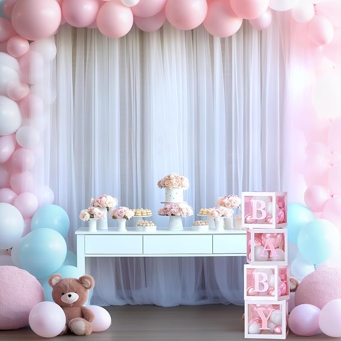 20ft x 12ft White Tulle Backdrop Curtain - Image 4