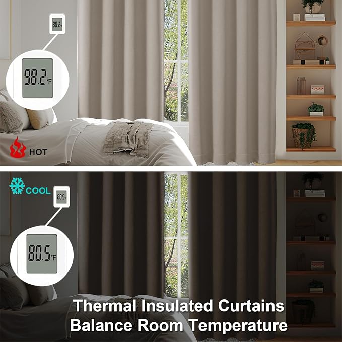 Simplebrand Ava Stone Blackout Curtains - Image 6