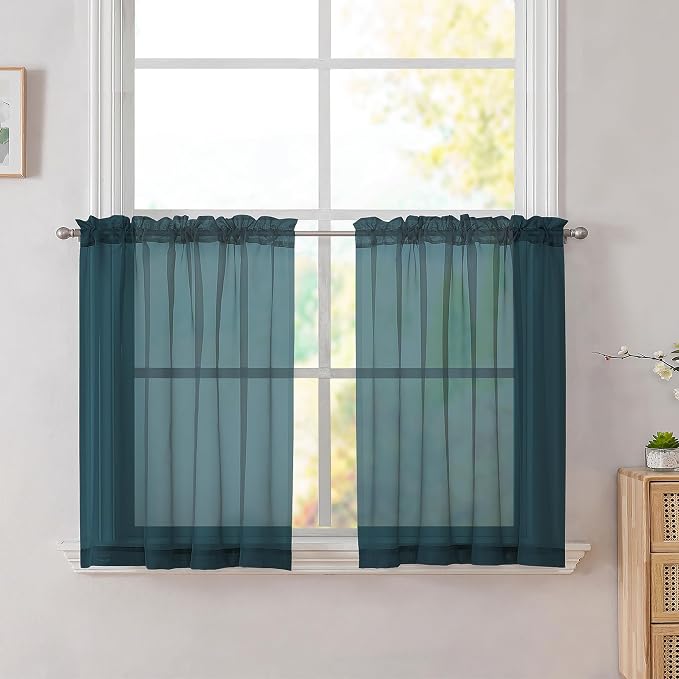 Simplebrand Dusty Blue Tier Curtains by Simplebrand