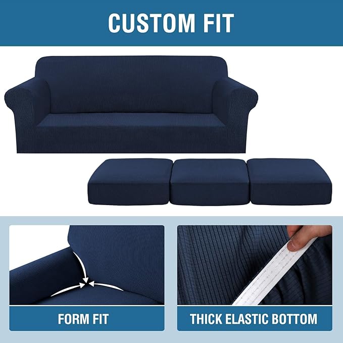 H.VERSAILTEX 4 Piece Stretch Sofa Covers - Image 4