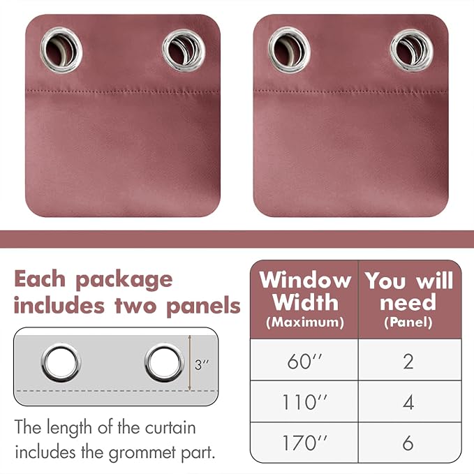MIULEE Blackout Room Darkening Curtains Thermal Insulated Drapes Solid Window - Image 6
