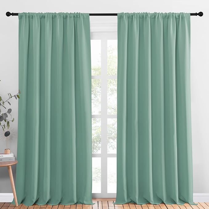 NICETOWN 2 Panels Blackout Curtains, Rod Pocket Thermal Insulated Drapess by NICETOWN