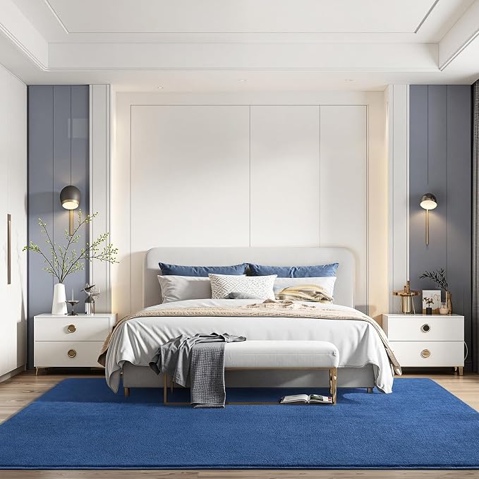 Amearea Large Modern Area Rugs for Bedroom Living Room, 6x9 Feet Blue Thickened - Image 7